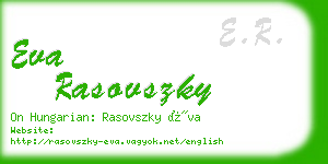 eva rasovszky business card